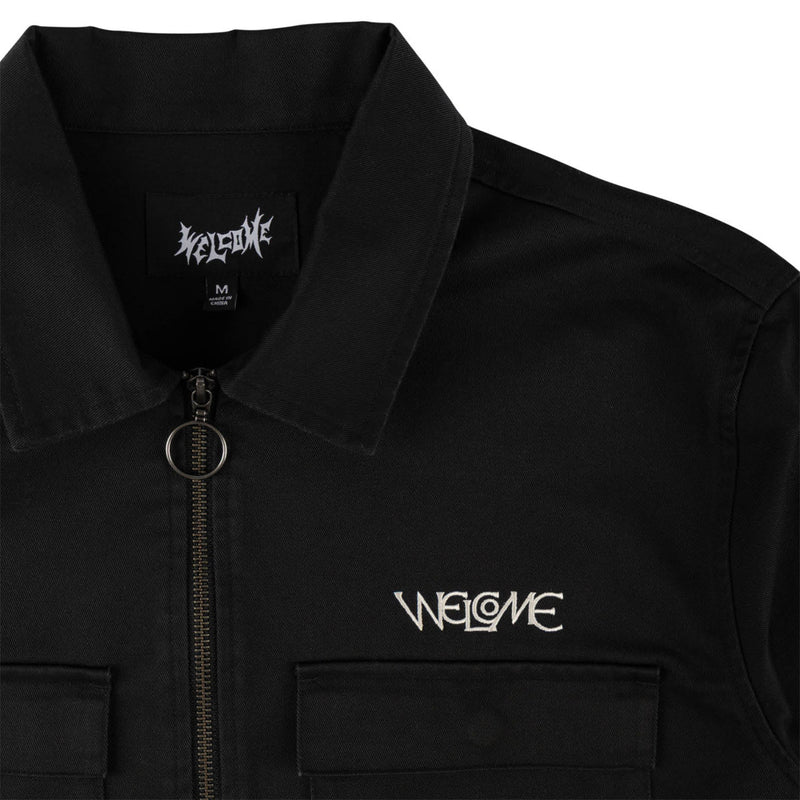 Welcome Paladin Long Sleeve Twill Patch Shirt - Black