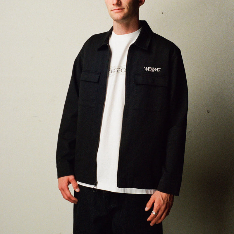 Welcome Paladin Long Sleeve Twill Patch Shirt - Black