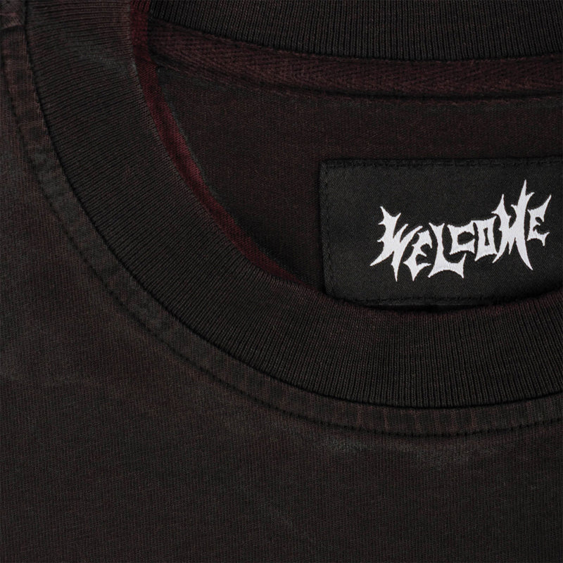Welcome Weep Overprint T-Shirt - Black/Plum