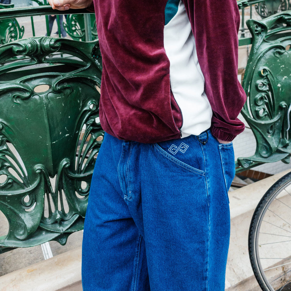 Magenta Ledge Denim Pants - Blue image 4
