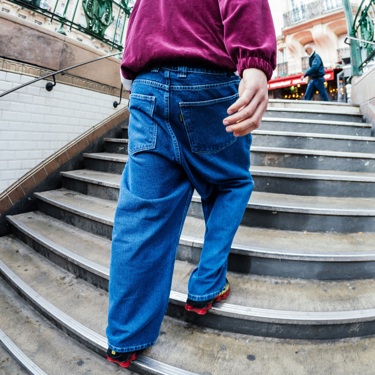 Magenta Ledge Denim Pants - Blue image 5