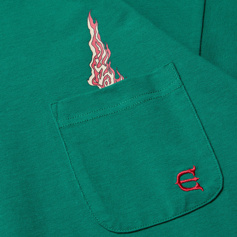 Evisen Eye Fire Tech Pocket T-Shirt - Green
