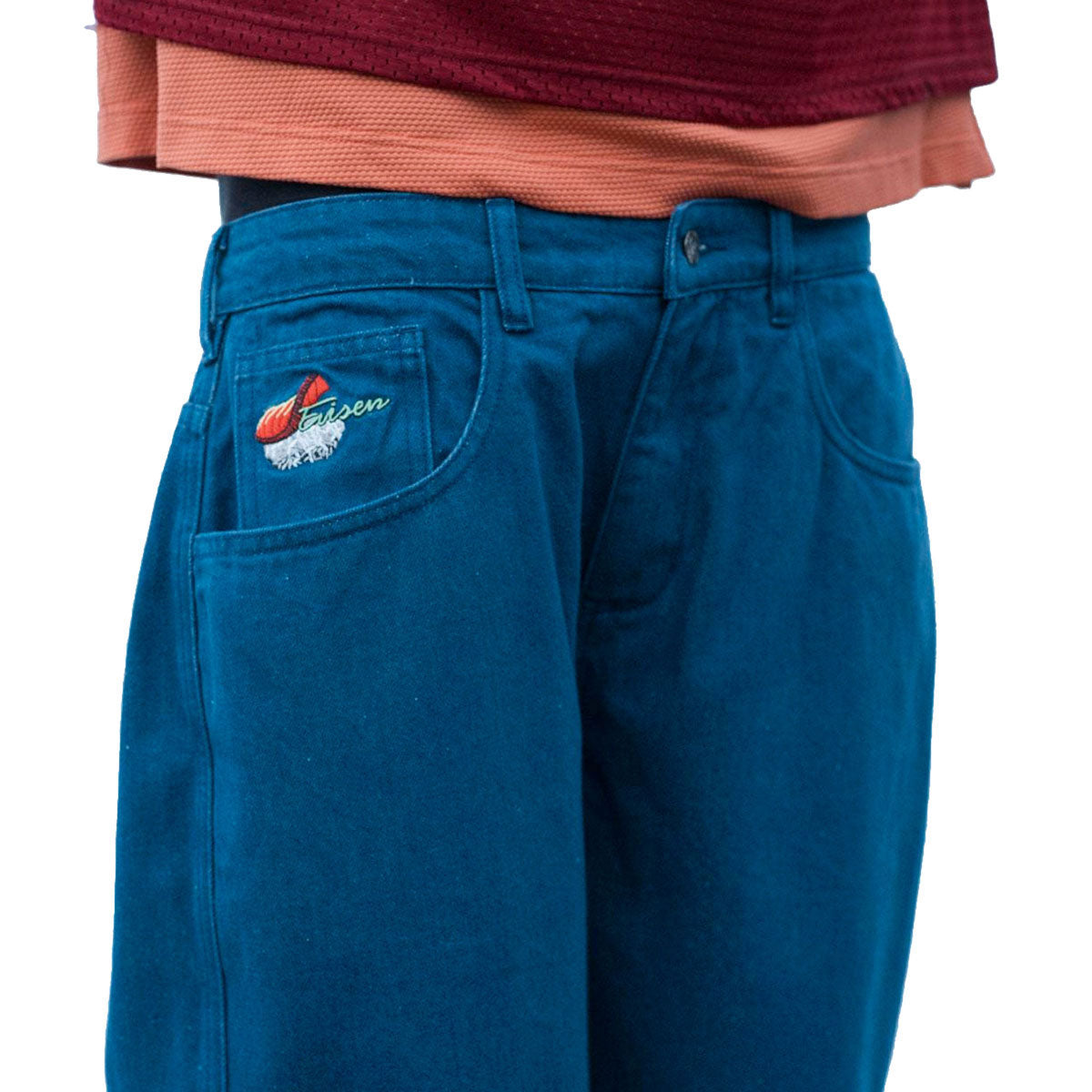 Evisen Sushi Denim Shorts - Light Blue image 6