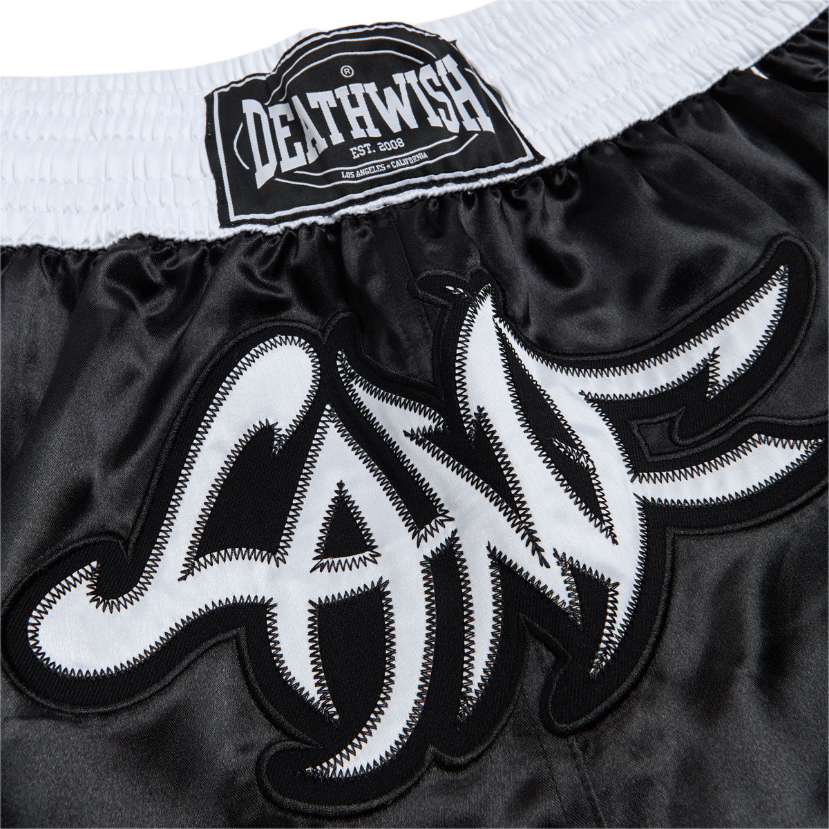 Deathwish Lamf Satin Boxing Shorts - Black image 3