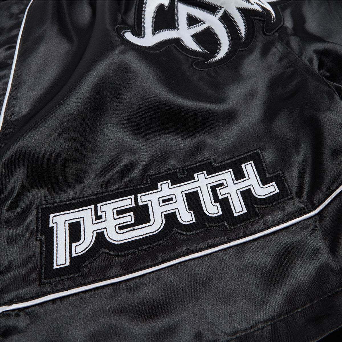 Deathwish Lamf Satin Boxing Shorts - Black image 4