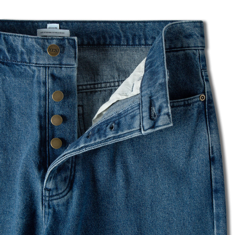 CCS Western Straight Denim Jeans - True Blue