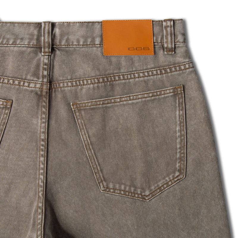 CCS Western Straight Denim Jeans - Faded Brown