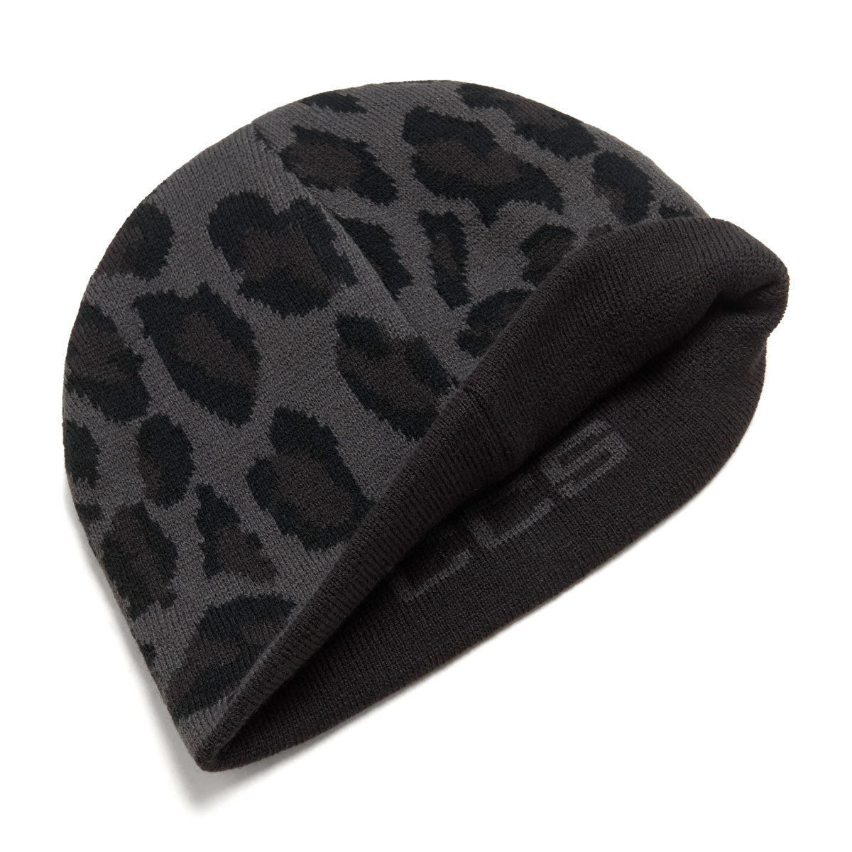 CCS Reversible Leopard Skully Beanie - Charcoal image 4