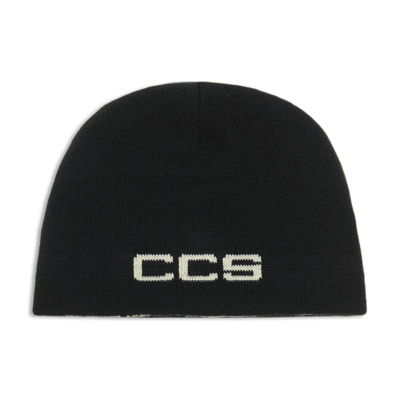 CCS Reversible Cow Skully Beanie - Black/Natural