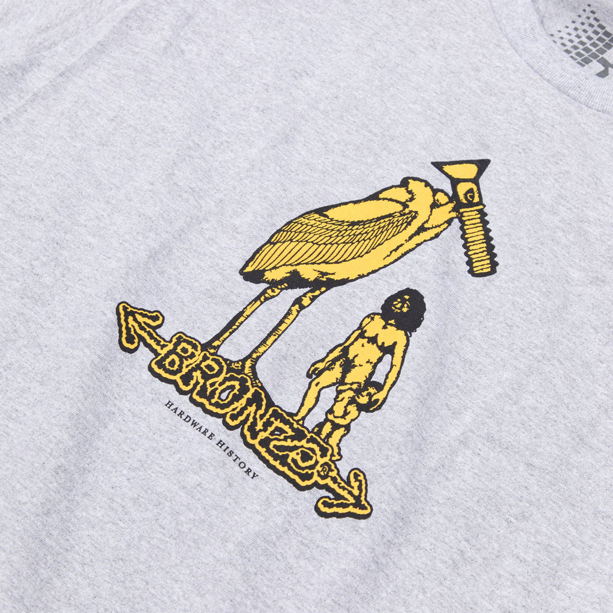 Bronze 56k Hardware History T-Shirt - Heather Grey image 2