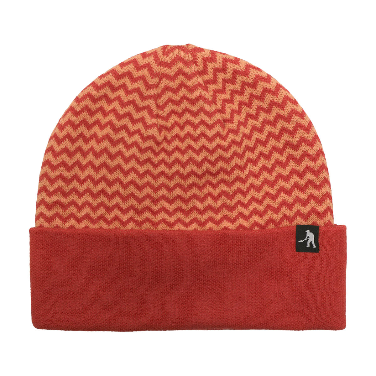 Passport Organic Cotton Zig Zag Beanie - Brick image 1