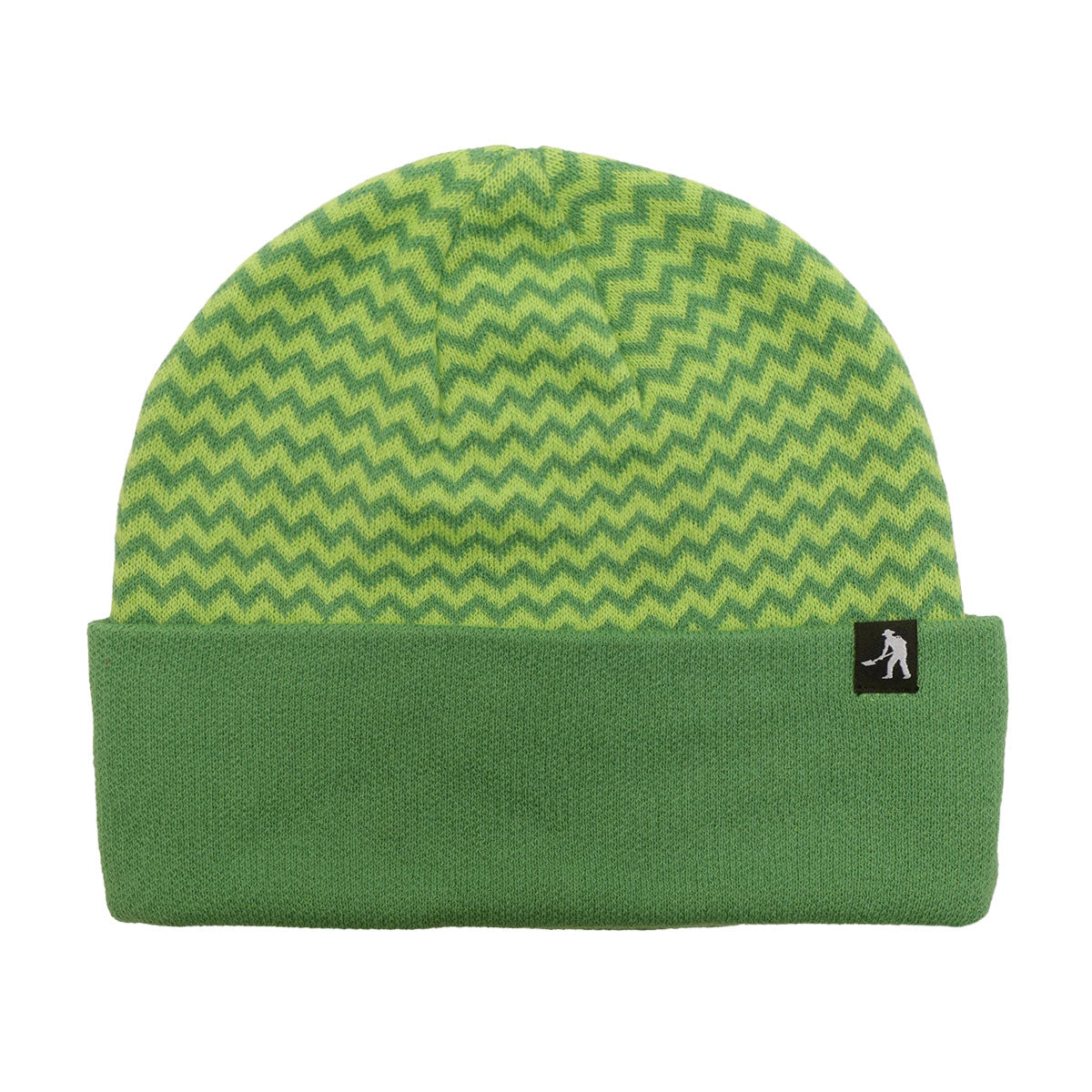 Passport Organic Cotton Zig Zag Beanie - Moss image 1
