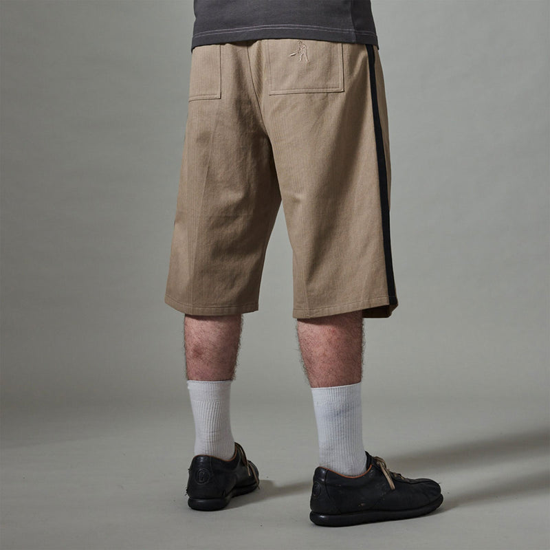 Passport Herringbone Leagues Club Stripe Shorts - Stone