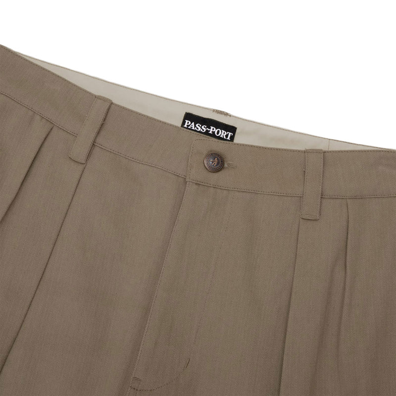 Passport Herringbone Leagues Club Stripe Shorts - Stone