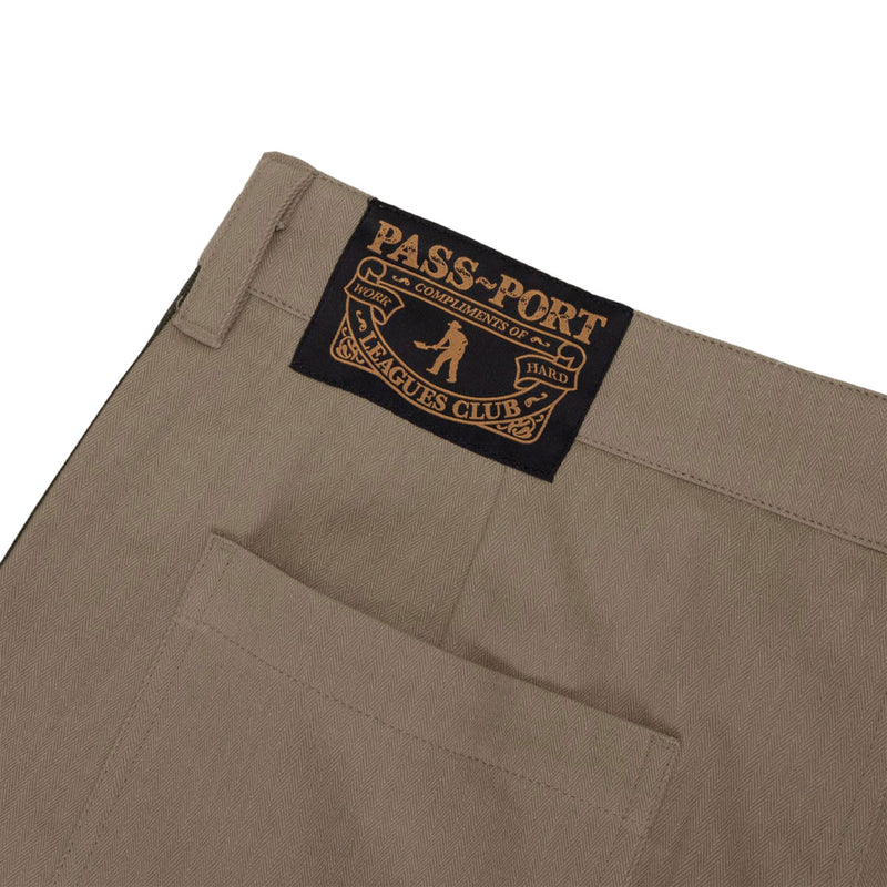 Passport Herringbone Leagues Club Stripe Shorts - Stone