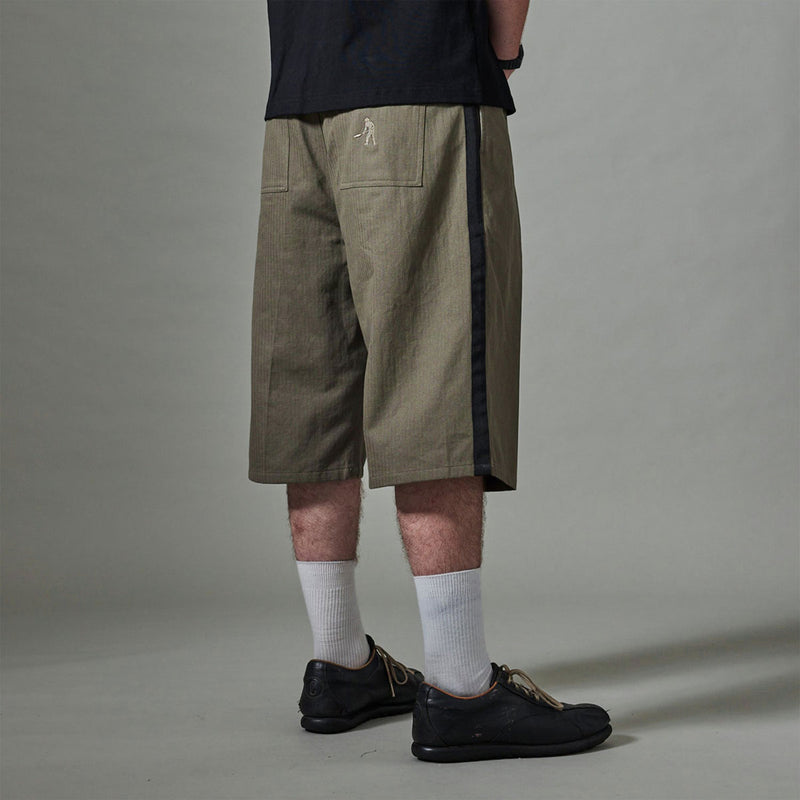 Passport Herringbone Leagues Club Stripe Shorts - Olive