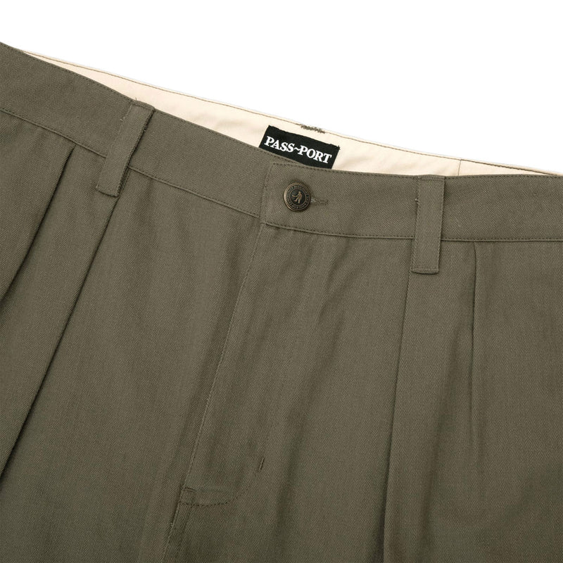 Passport Herringbone Leagues Club Stripe Shorts - Olive