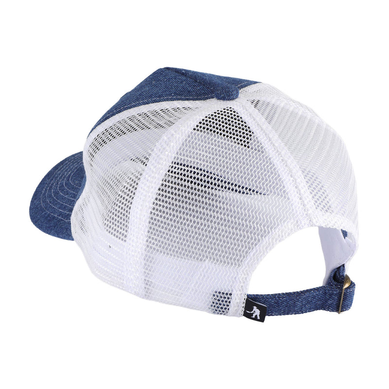 Passport Workers Club Denim Packers Trucker Hat - Washed Dark Indigo