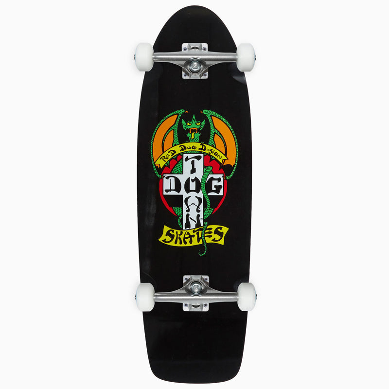 Dogtown Red Dog 70s OG Classic Skateboard Complete - Black Full Dip - 9.00