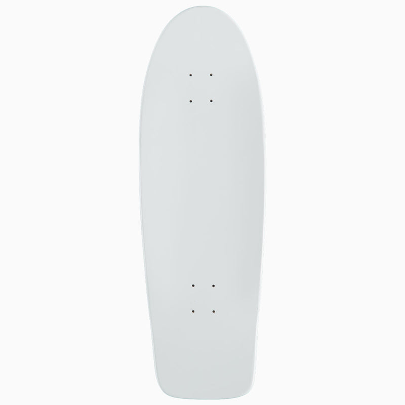 Dogtown Cross Logo 70s Rider Skateboard Deck - Gloss White/Metallic Blue Cross - 10.00