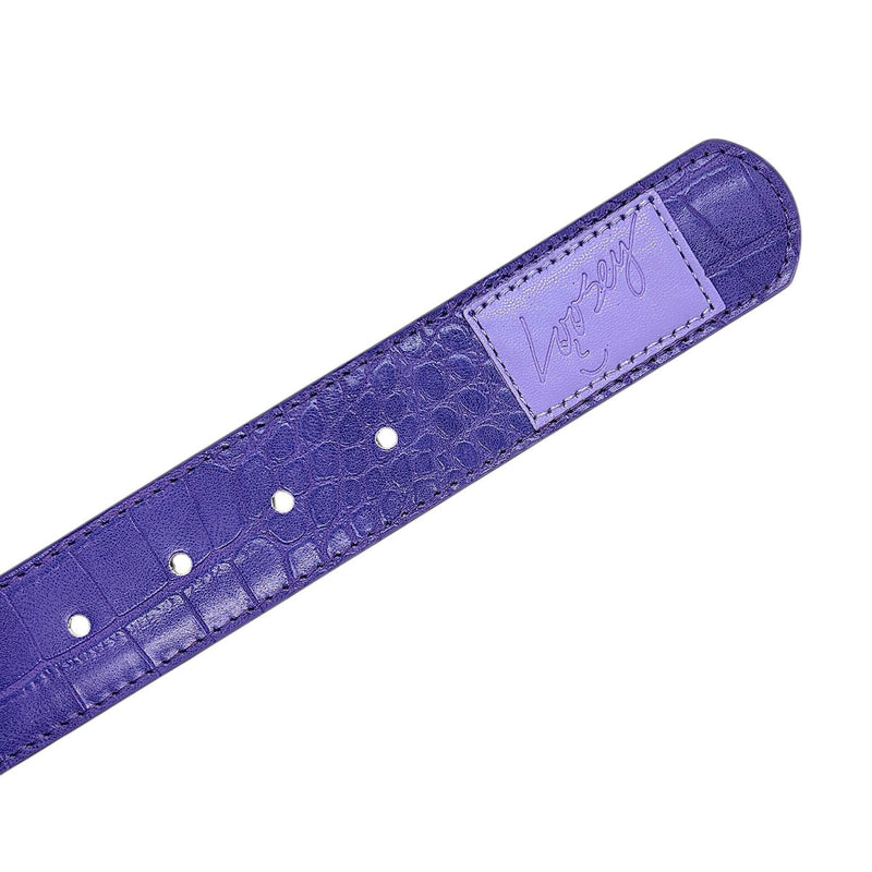 Loosey Croc Skin Belt - Purple