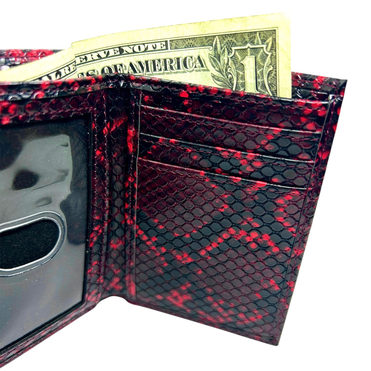 Loosey Snake Skin Wallet - Red image 3