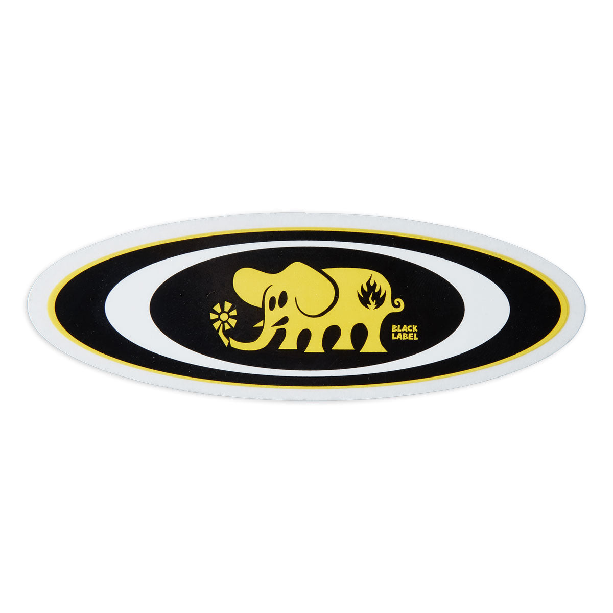 Black Label Oval Elephant Sticker - Assorted image 1