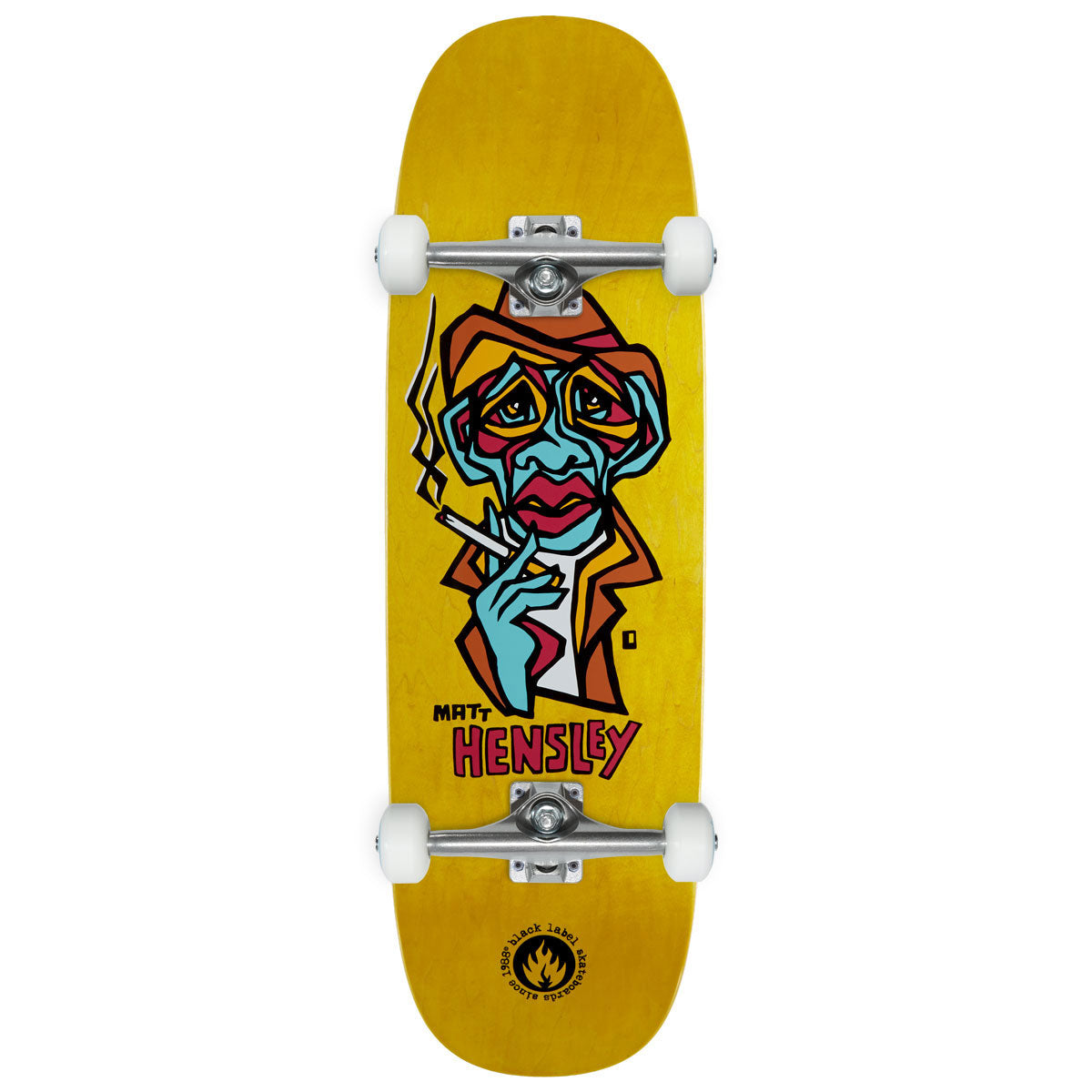 Black Label Matt Hensley Smoking Section Tugboat Shape Skateboard Complete - 9.50