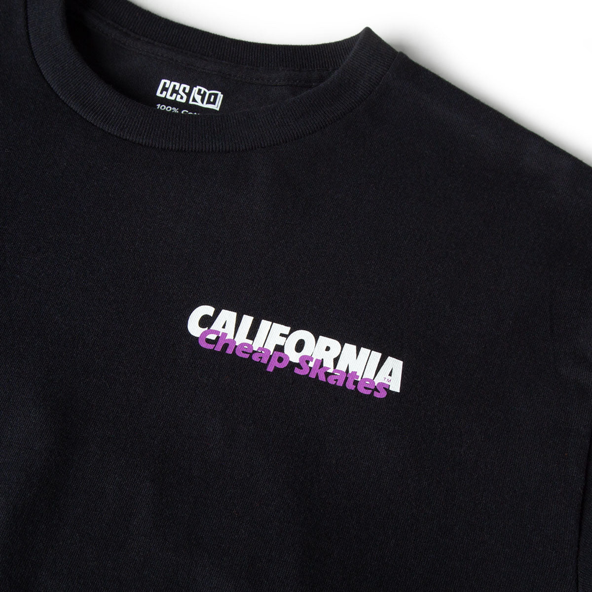 CCS June 1985 Ad T-Shirt - Black/Purple image 3