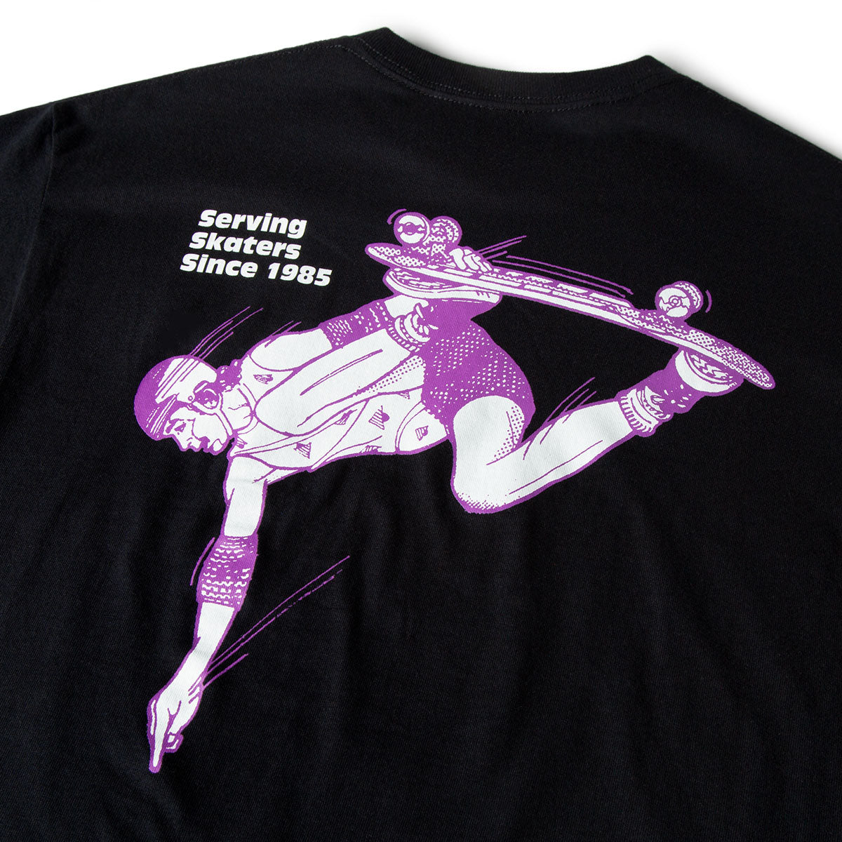 CCS June 1985 Ad T-Shirt - Black/Purple image 4