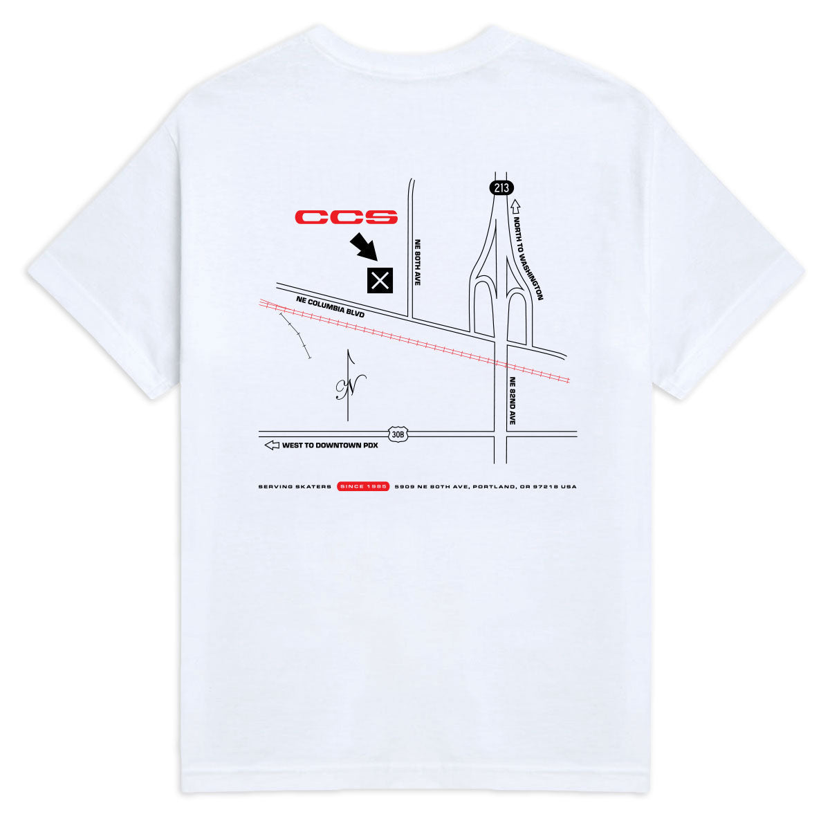 CCS Portland Shop T-Shirt - Black/Red image 1