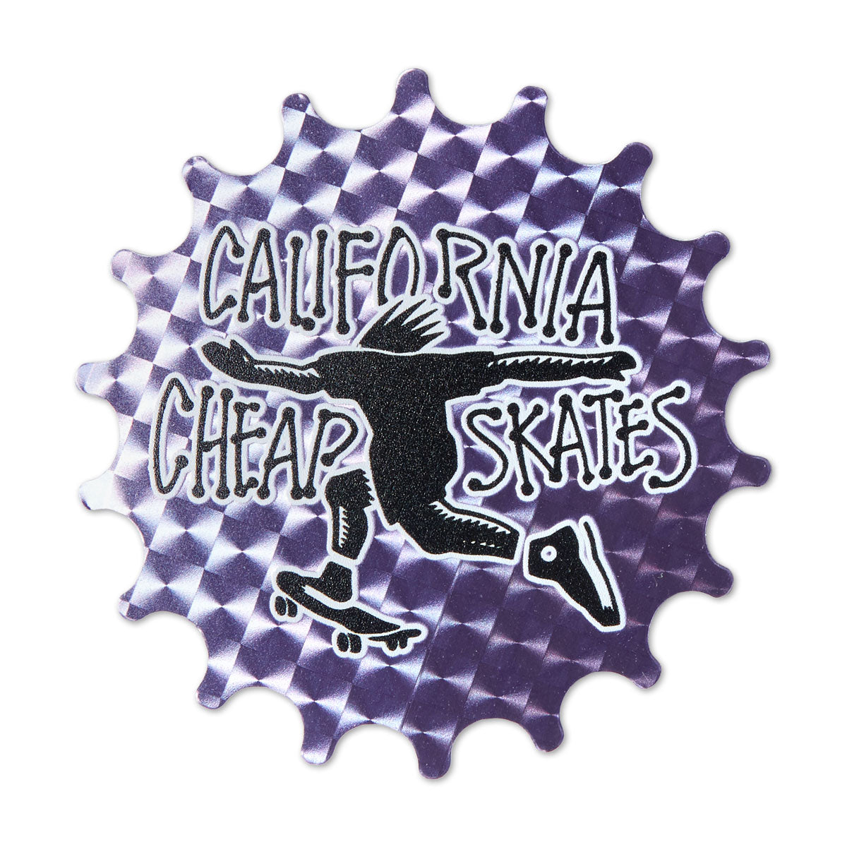 CCS Cheap Skates 1991 Sticker - Purple Prismatic image 1