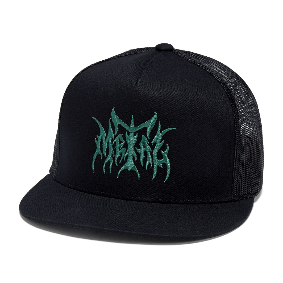 Metal Metal Logo Trucker Hat - Black/Green image 1