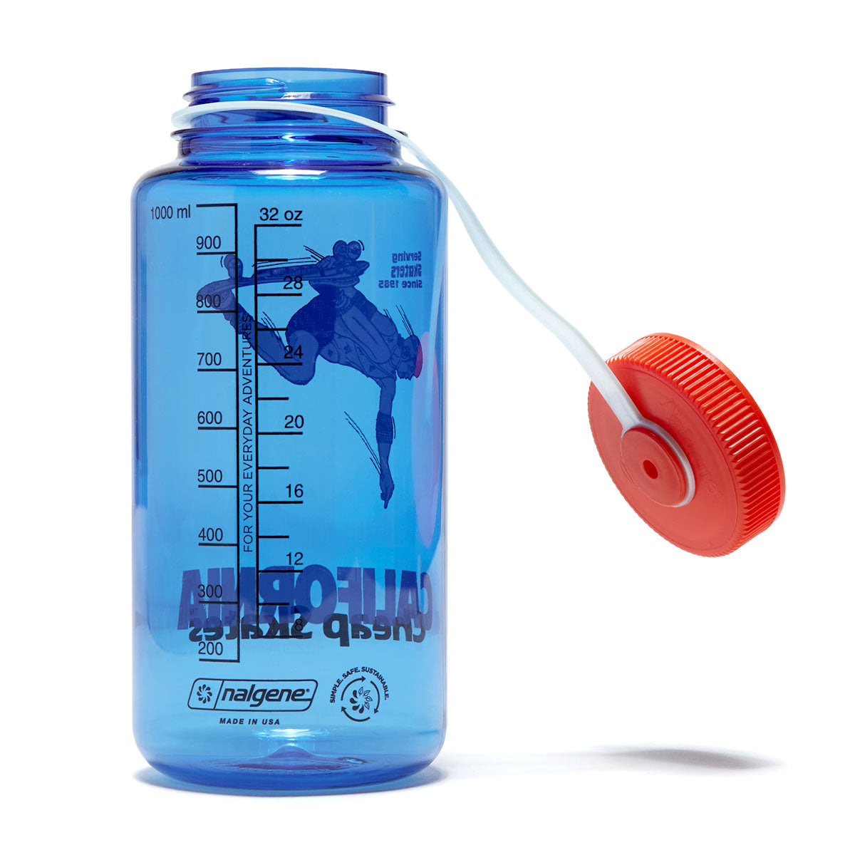 CCS June 1985 Wide Mouth Nalgene Water Bottle - Blue/Orange - 32oz image 2