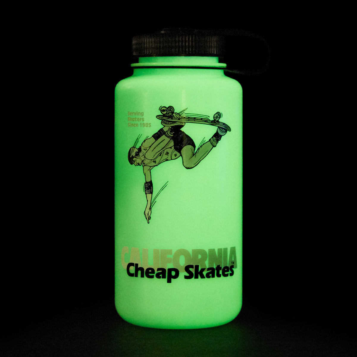 CCS June 1985 Wide Mouth Nalgene Water Bottle - Glow/Black - 32oz image 2