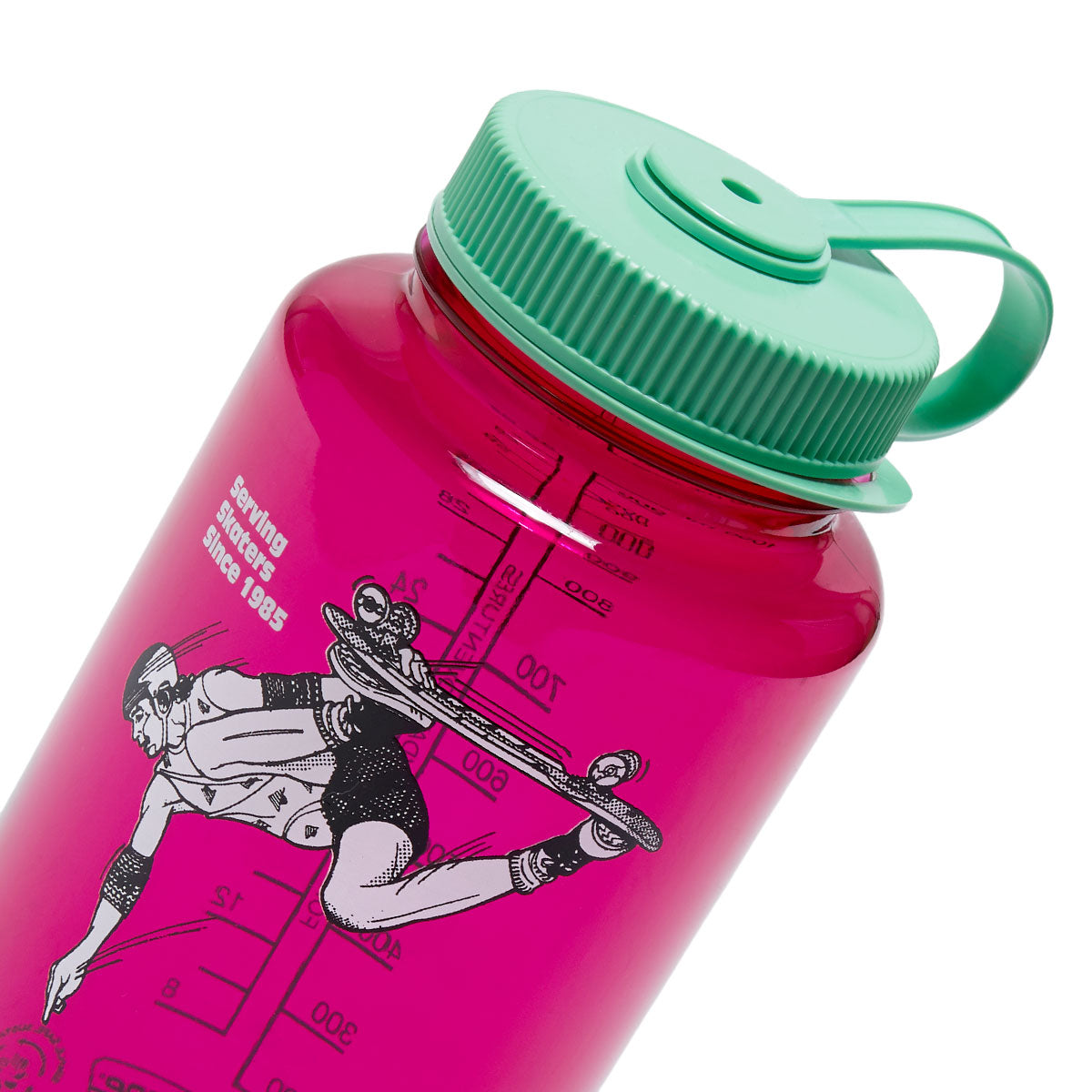 CCS June 1985 Wide Mouth Nalgene Water Bottle - Eggplant/Light Green - 32oz image 3