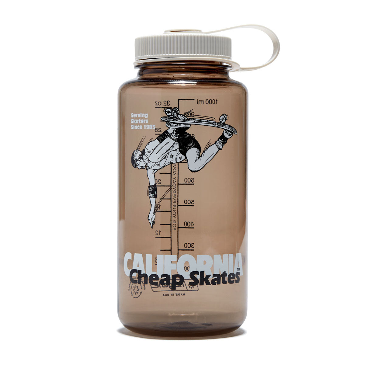 CCS June 1985 Wide Mouth Nalgene Water Bottle - Mocha/Cotton - 32oz image 1