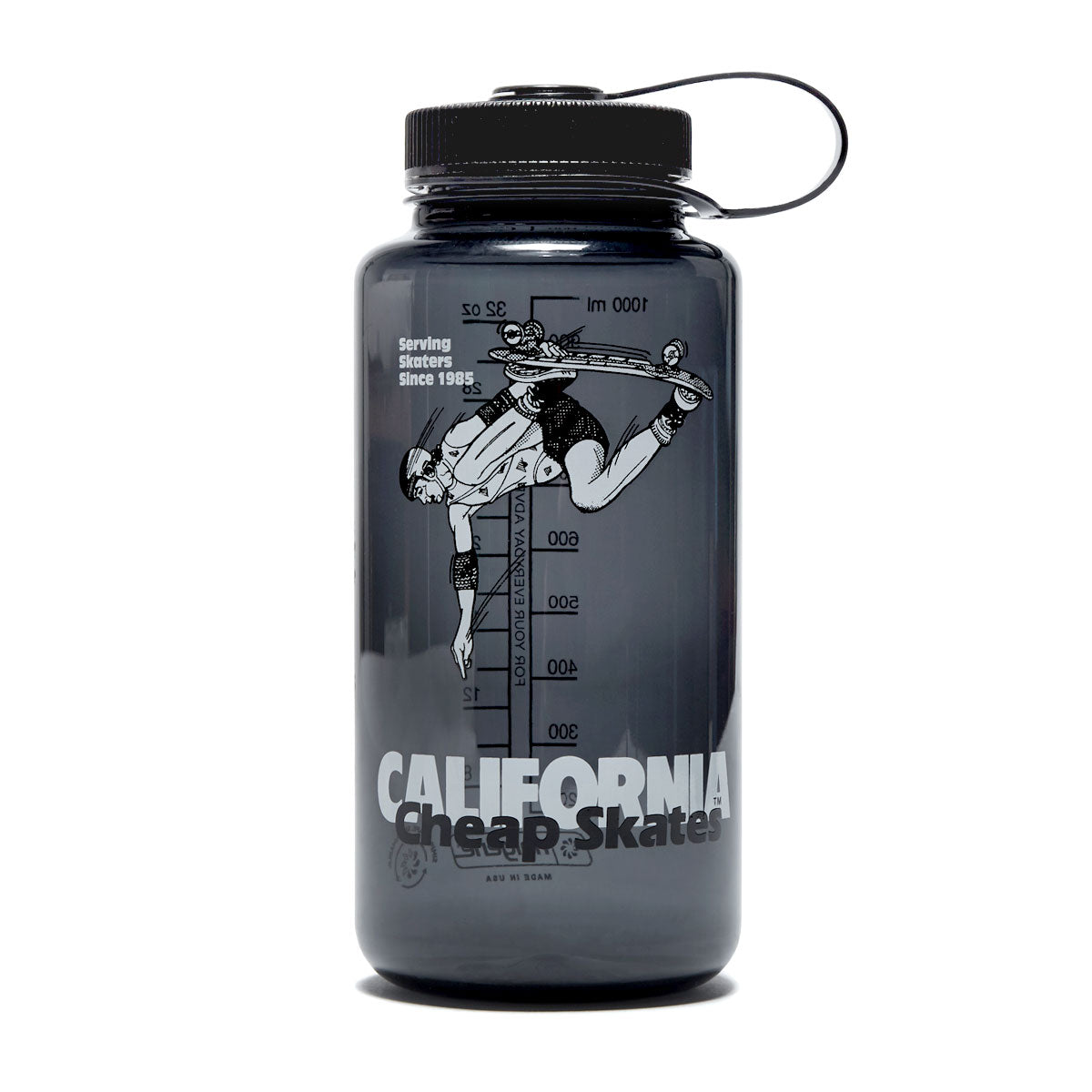 CCS June 1985 Wide Mouth Nalgene Water Bottle - Charcoal/Black - 32oz image 1