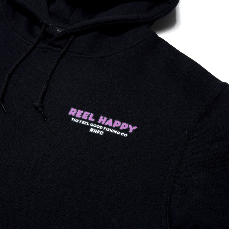 Reel Happy Good Times Hoodie - Black