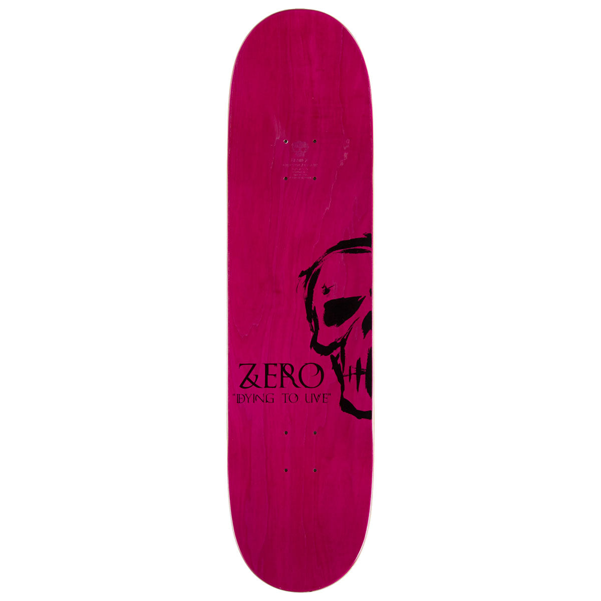 Zero Dying To Live Skull Skateboard Complete - White - 8.25