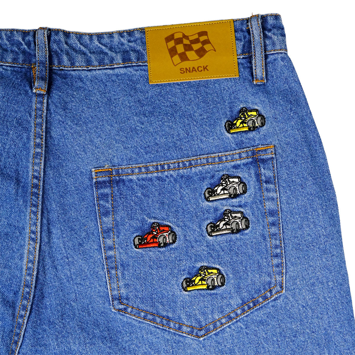 Snack Pole Position Jean Shorts - Skyline Blue image 4