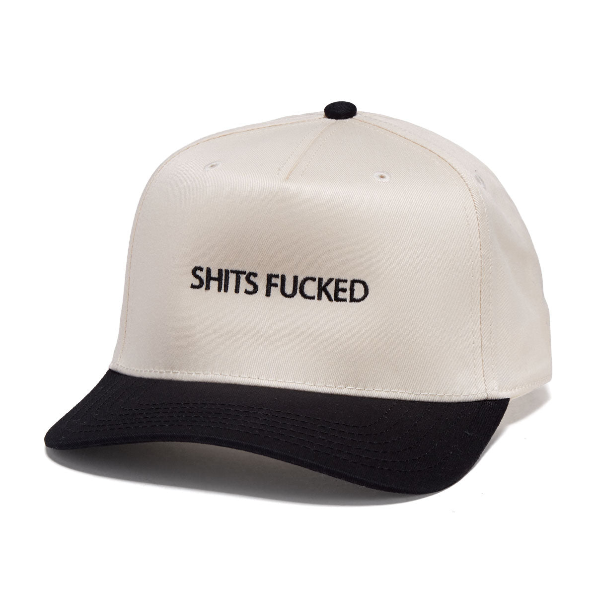 Designer Trash Shits 2 Tone Hat - Black/Tan image 1