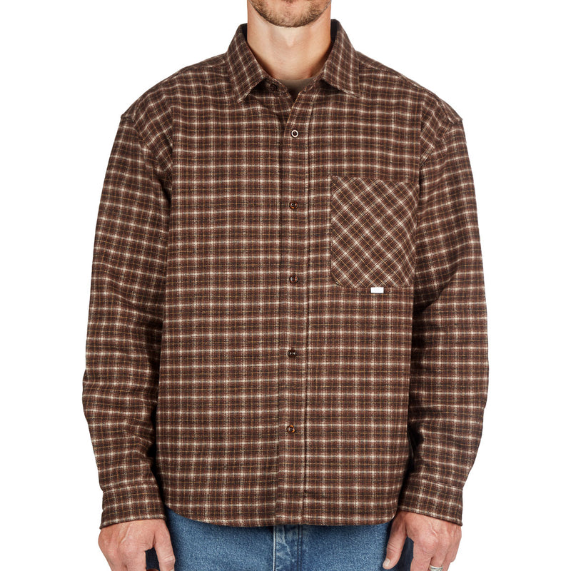 CCS Dial Up Flannel Shirt - Brown