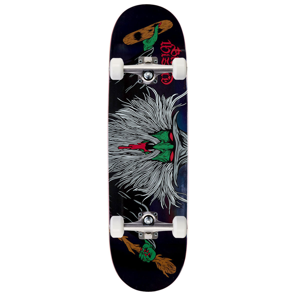 Blood Wizard Flying Wizard Dark Prism Skateboard Complete - 8.60