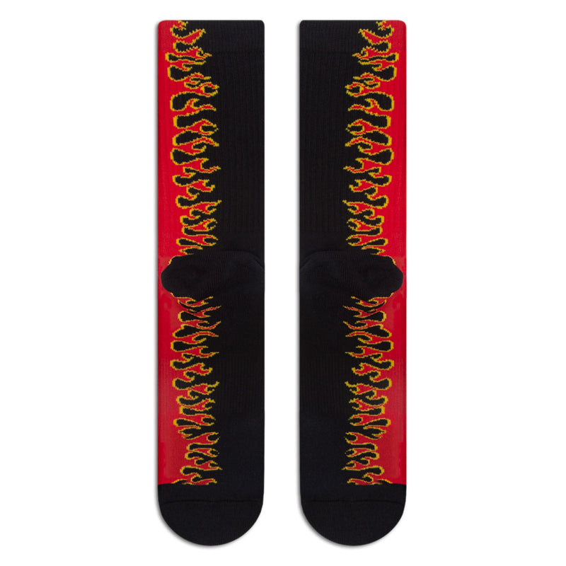 CCS Flames Socks - Black/Red