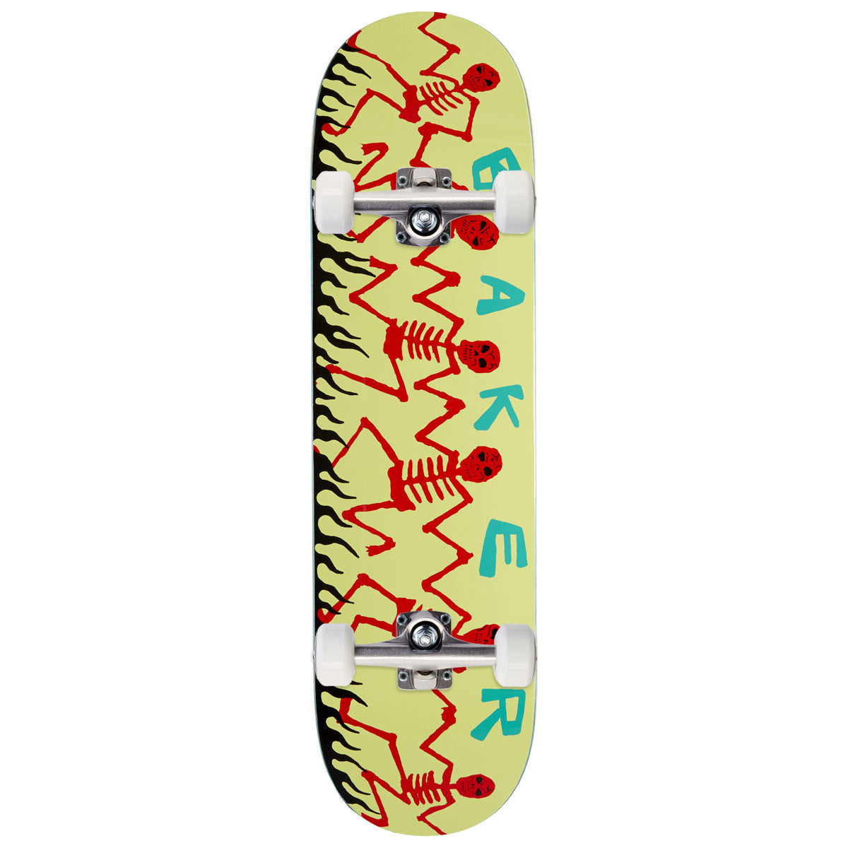 Baker Justin Figgy Figueroa Dancing Skellies Skateboard Complete - 8.50
