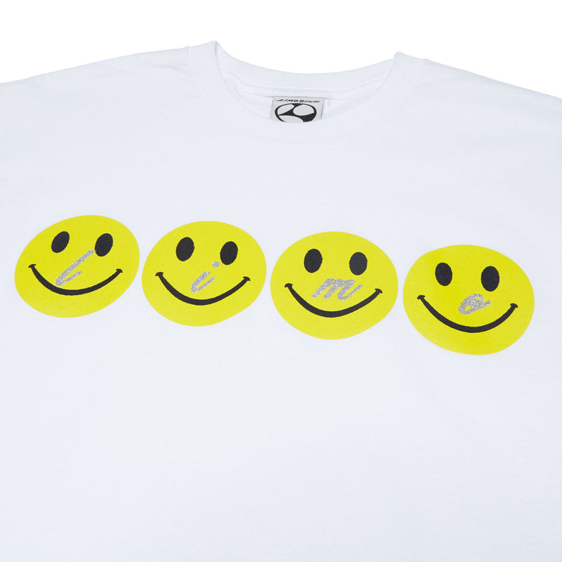 Limosine Glitter Smile T-Shirt - White