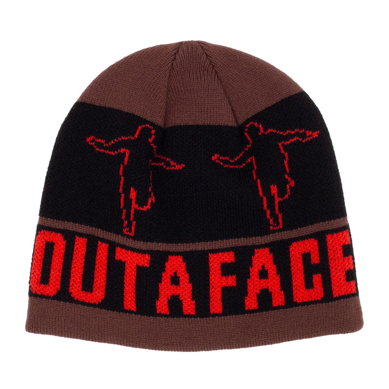 Hockey Eyes Without A Face Beanie - Brown