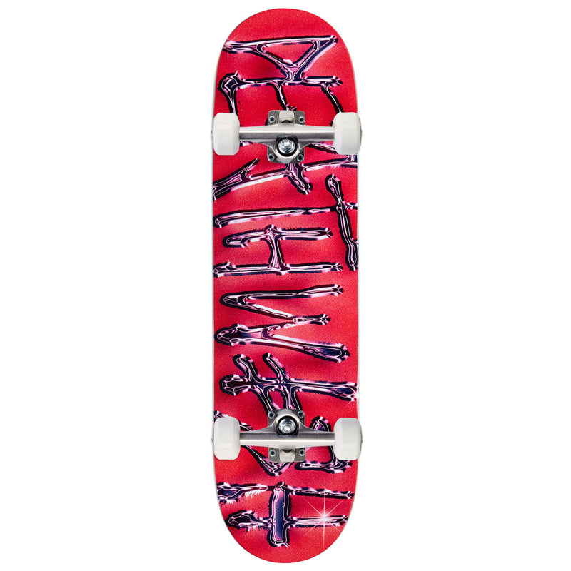 Deathwish OG Spray Chrome Skateboard Complete - Red - 8.38