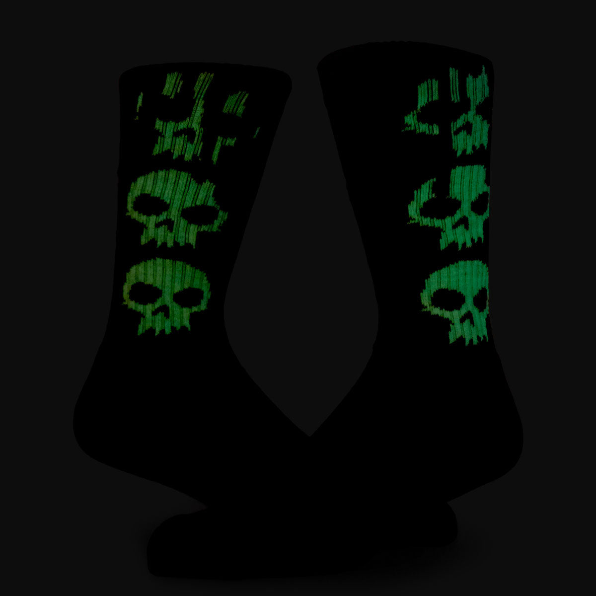 Zero 3 Skull Socks - Glow In The Dark image 3